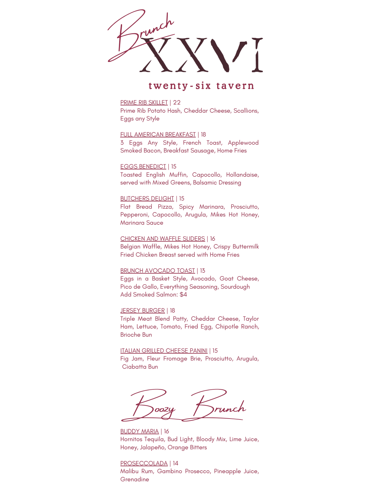 Brunch IS HERE!